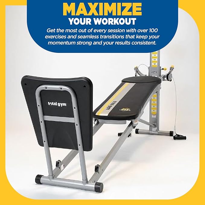Total Gym Workout Machine, Home Gym Fitness, Full Body Strength Training Equipment
