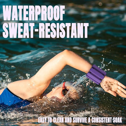 Sportneer Wrist & Ankle Weights for Women Men - 1 Pair (1 lb/2 lb Each) | Adjustable Weighted Bracelet Silicone Bangles for Yoga, Dance, Pilates, Cardio, Aerobics, Gym, Pool Exercises and Jogging