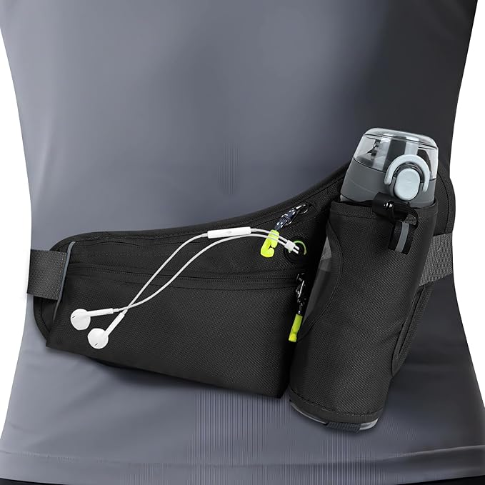Hydration Belt,Running Water Bottle Belt for Women & Men - Hydration Fanny Pack with Water Bottle Holder for Hiking, Walking, Gym | Lightweight Waist Pack for Running, Fitness, Marathon Essentials