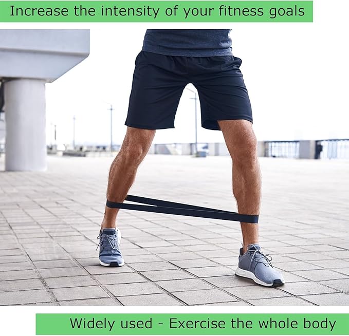 Resistance Bands Set for Men and Women, Pack of 5 Different Levels Elastic Band for Home Gym Long Exercise Workout – Great Fitness Equipment for Training, Yoga, Free Carrying Bag
