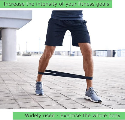 Resistance Bands Set for Men and Women, Pack of 5 Different Levels Elastic Band for Home Gym Long Exercise Workout – Great Fitness Equipment for Training, Yoga, Free Carrying Bag