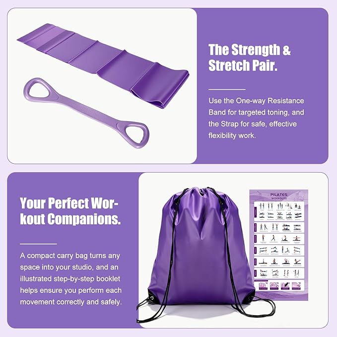 Pilates Kit for Women, 14.5 in. Pilates Ring with Sliding Discs & Leopard Band, Complete Home Pilates Kit for Beginners, Versatile Pilates Equipment for Strength and Flexibility