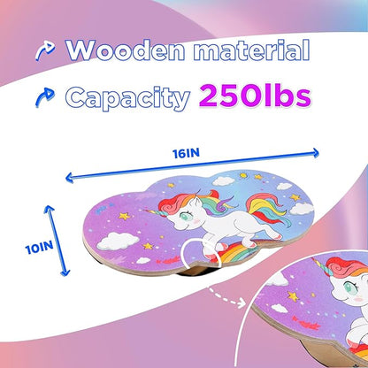 Wooden Balance Board Kids, Wobble Board For Balance, Balance Board Toddler Supporter, Balance Boards for Stability and Core Training