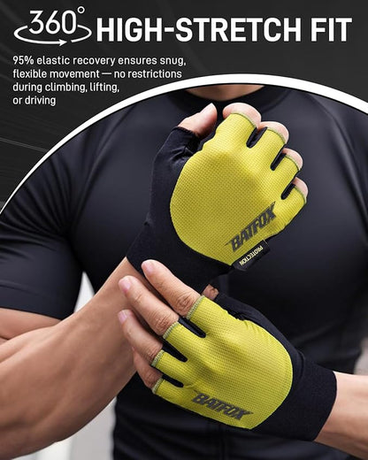 BATFOX Cycling Gloves for Men Women Road Mountain Bike Riding Gloves - Anti-Slip Bike Glove for Fitness Cycling Training Outdoor Sports