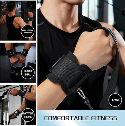 GOUNOD Lifting Wrist Straps with D Ring for Weightlifting & Gym – Heavy Duty Padded Wrist Support for Men & Women – Non-Slip Hand Grip Straps for Deadlifts, Pull Ups, Cable Machines & Bodybuilding