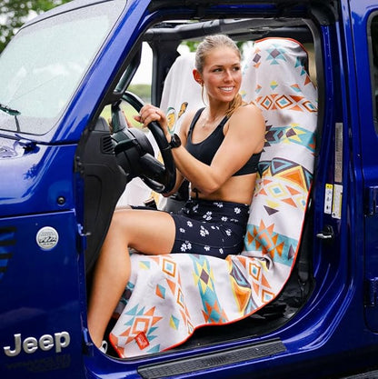 Sprints Athletic Running Towel, Full-Sized, Car Seat Cover - Performance Microfiber (Adobe Echo)