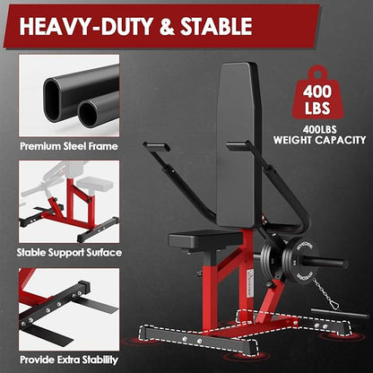 Mikolo Seated Dip Machine Plate Loaded - Tricep Dip Press & Cable Bar Combo for Home Gym, Strength Training, Chest, Biceps, and Triceps Workout, 400LBS Weight Capacity, Compact Design