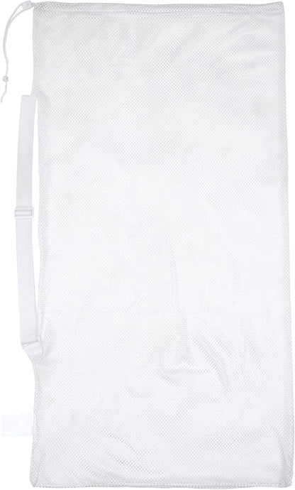 Champion Sports Mesh Equipment Bag – Heavy-Duty Nylon Drawstring Bag with Lock & ID Tag, Breathable Storage Sack for Balls, Swim Gear, Laundry & Toys, Multiple Sizes & Colors