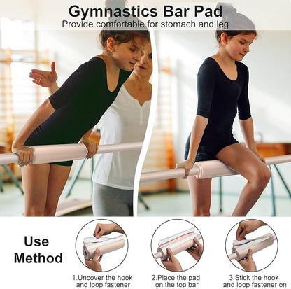 Tepemccu Expandable Gymnastics Bars, Adjustable Height Gymnastic Horizontal Bars, Children Folding Training Bar for Kids