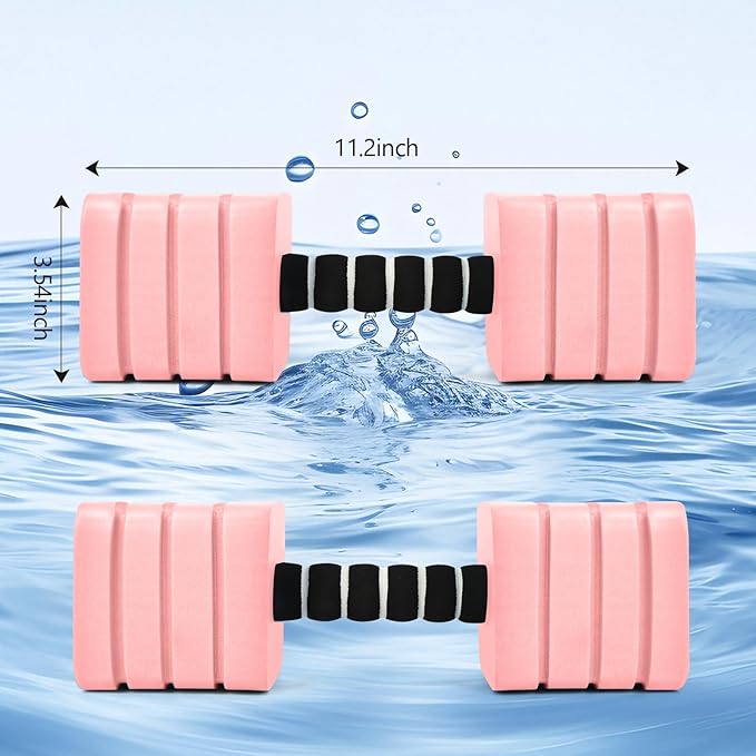 Aquatic Exercise Dumbbells, 2PCS Foam Water Weights, Aerobic Exercise Fitness Equipment Dumbbell, Dumbbells Set for Water Aerobics Weight Loss, Pool Fitness, Underwater Exercise