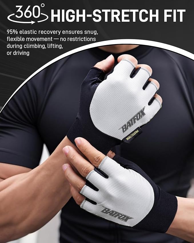 BATFOX Cycling Gloves for Men Women Road Mountain Bike Riding Gloves - Anti-Slip Bike Glove for Fitness Cycling Training Outdoor Sports