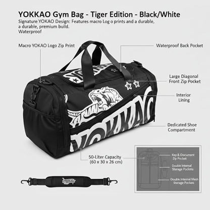 YOKKAO Gym Bag - Tiger Addition- Black