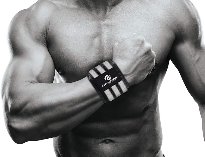 Gripad 12" x 3" Weight Lifting Support Wrist Wraps, Strong Wrist Wraps, 2 Thumb Loops – Great for Weightlifting, Powerlifting, Bodybuilding, Strength & Cross-Training.