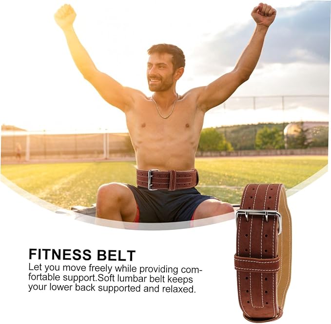 Fitness Waist Belt for Weightlifting Protective Sports Strap for Heavy Training Lumbar Support for Men and Women Brown Xl Waist