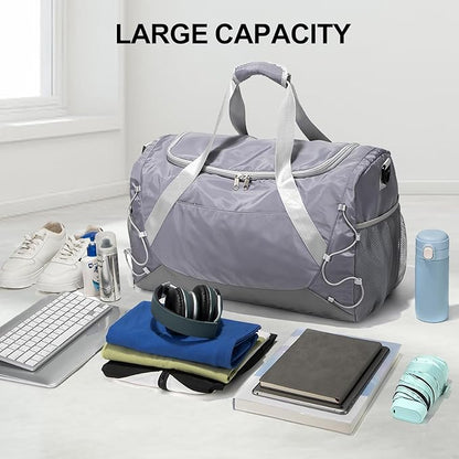 Gym Bag 36L Large Travel Duffel Bag For Men&Women Water-Resistant Sport Bags With Shoes Compartment Wet Pocket Heavy Duty Weekender Overnight Carry On Bag For Gym, Yoga, Swim, Travel