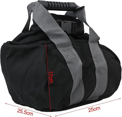 Adjustable Canvas Kettlebell Sandbag with Ergonomic Handle,for Fitness Strength Training Yoga Home Gym Workouts Supports 0-35 lb