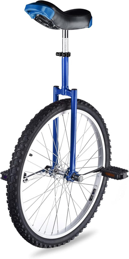 AW 16/18/20/24 Inch Wheel Outdoor Unicycle Adjustable Seat Exercise Bicycle Fit Adults Kids Outdoor Sports Fitness Exercise, for Choice