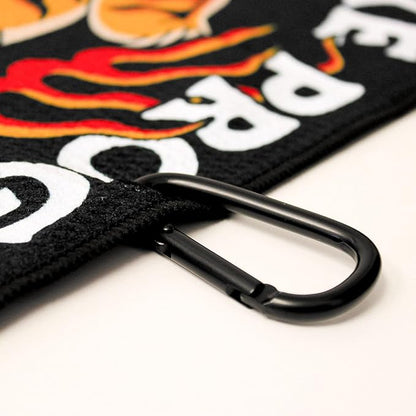 RokFit Gym & Golf Towel – Multi-Use, Quick-Dry, Durable Utility Towel with Bold Graphic and Carabiner Clip (Make Excuses Or Make Progress)