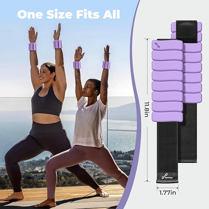 Sportneer Ankle & Wrist Weights Set of 2 (1LB/2LB Each) for Women Men Comfortable Arm Leg Weight for Pilates, Running, Walking, Workout, Yoga, Water Aerobics, Pool Exercises
