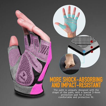 ATERCEL Weight Lifting Gloves Full Palm Protection, Workout Gloves for Gym, Cycling, Exercise, Climbing, Breathable, Super Lightweight for Mens and Women