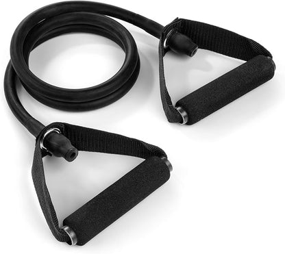 Champion Sports Resistance Tube Bands for Men and Women, Extra Light to Super Heavy Resistance - Durable Fitness Band for Strength Training, Stretching, Rehabilitation - Premium Home Workout Equipment