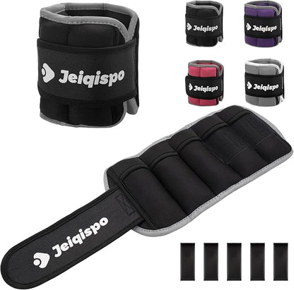 Adjustable Ankle Weights 1 Pair 2/4/6/8/10 LBS Wrist Leg Arm Weights for Women Men Kids,Strength Training with Removable Weight for Fitness Gym Workout Running Walking