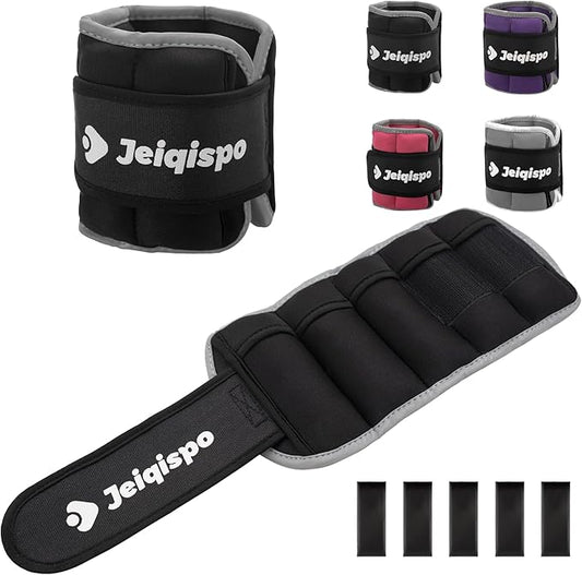 Adjustable Ankle Weights 1 Pair 2/4/6/8/10 LBS Wrist Leg Arm Weights for Women Men Kids,Strength Training with Removable Weight for Fitness Gym Workout Running Walking