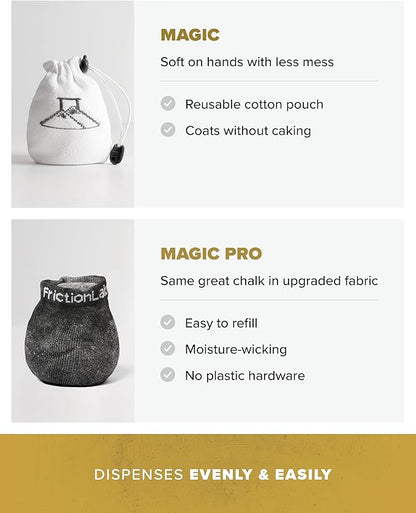 Friction Labs Gym Chalk – Magic Ball, PRO Ball (Chalk Bag Sock) | Non-Toxic Climbing Chalk for Bouldering, Gymnastics & More