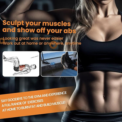 GO-Tone Portable Cable Gym, 7-66LB Adjustable Resistance Band, App & Bluetooth Connection， Multifunctional Fitness Equipment, Suitable for Home & Travel