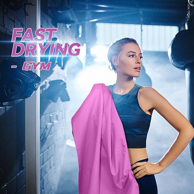 Microfiber Towel for Gym, Workout, Sweat Towel – Quick Dry, Ultra Compact, Lightweight & Super Absorbent(Purple,40x20 in)