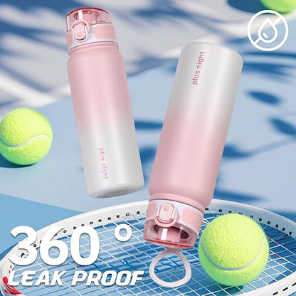 Stainless Steel Water Bottle 600ml（20oz） Insulated Water Bottle, Double Wall Stainless Steel Vacuum Bottle for Sports, Gym or Office (Pink White)