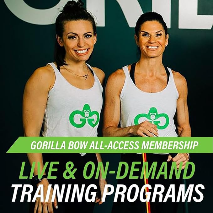 Gorilla Bow Lite Resistance Band Bar System, All-in-One Home Gym Equipment for Full Body Workout, Portable Fitness Bow with Bands for Strength Training
