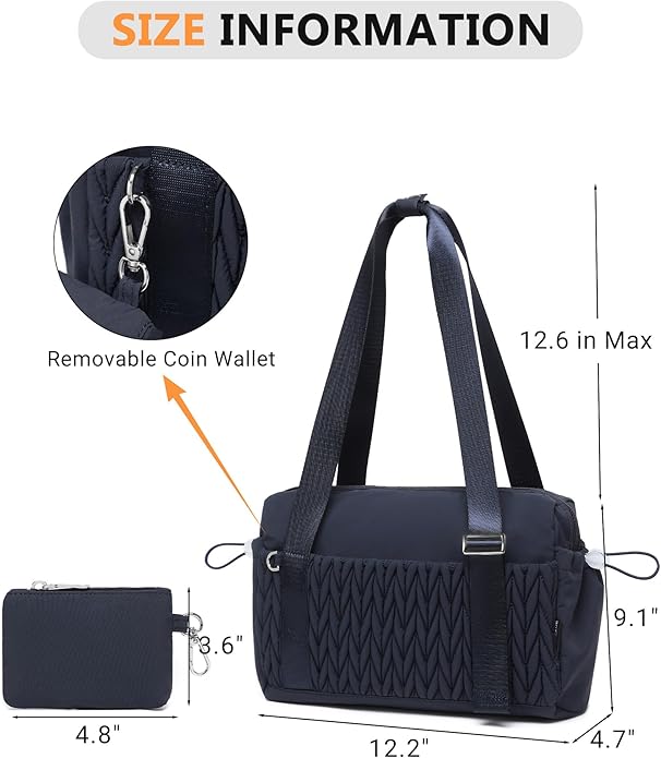 Small Gym Bag for Women Quilted Mini Tote with Wet Compartment and Coin Purse, Cute Duffle Bag for Girls Workout Sport Travel