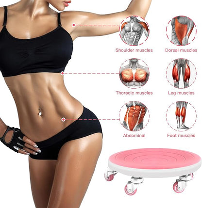6 Caster Ab Roller, Ab Exercise Equipment with Knee Pads, Ab Roller Wheel for Core Exercise, Abdominal Strength Training for Home Gym, 360° Silent Ab Workout Equipment