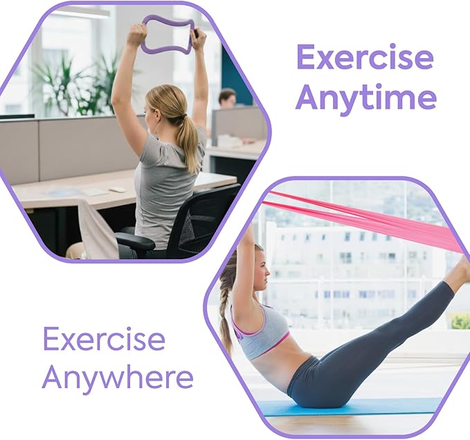 Home Pilates Essentials Kit for Women, Pilates Equipment Workout Set with Pilates Ball,Pilates Bands & Accessories, Pilates Ring Set for Beginners Home Workout with Guide