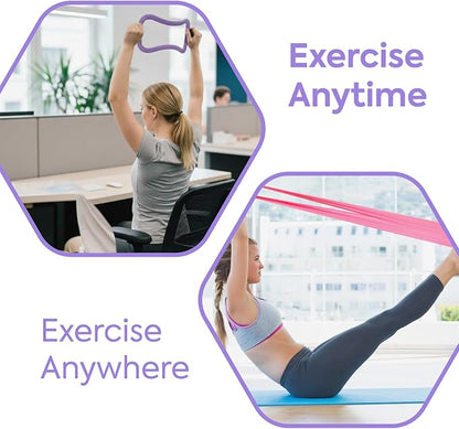 Home Pilates Essentials Kit for Women, Pilates Equipment Workout Set with Pilates Ball,Pilates Bands & Accessories, Pilates Ring Set for Beginners Home Workout with Guide