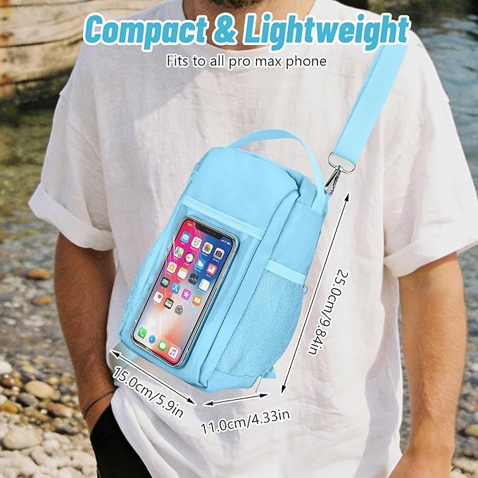 Magnetic Gym Water Bottle Bag with Strong Magnet Holder for Men and Women, Small Carrying Pouch for Phone Keys and Earbuds, Secure Metal Attachment for Gym and Sports Use