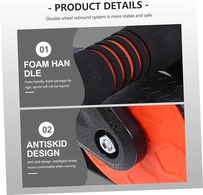 POPETPOP Ab Roller Wheel with Knee Pad Core Strengthening Gym Equipment for Home and Office Abdominal Workout Fitness Trainer for Beginners and Advanced Users