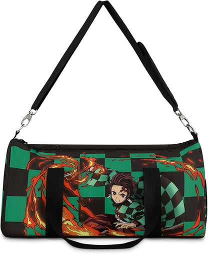 Anime Gym Bag for Women Men - Large Capacity Waterproof Workout Fitness Travel Sports Bags Fashion Street Camping ExpandaCLe Carry On Duffle Bag For Couple (Green Tanj) PTY