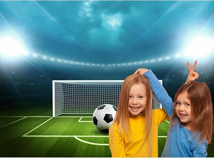 Soccer Football Championship Backdrop Sports Ball Goals Penalty Kick Concept Photography Background Gate Soccer Ball On Stadium Illustration Backdrops Sports Theme Party Decorations Vinyl 20x10ft