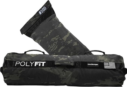 Polyfit Sandbag Pro - Workout Sandbag with Triple Closure Filler Bag and Reinforced Nylon Webbing - Sand Not Included - Multiple Colors & Sizes