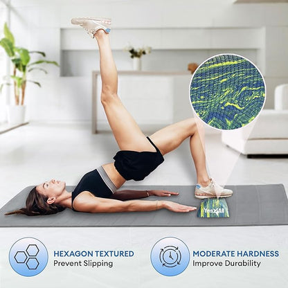 Yes4All EVA Firm Foam Roller for Stretching, Half Yoga Back Roller for Muscle Massage for Pilates, Yoga, Balance & Core Exercises - 12/36 inches