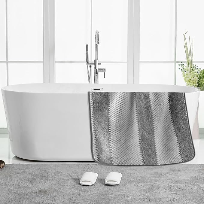2-Pack Microfiber Bath Towels (27x54 Inches) - Ultra Soft & Quick Dry, 3X Absorbency, Lightweight for Gym, Yoga, Travel & Spa - Perfect for Home, Fitness & Post-Workout