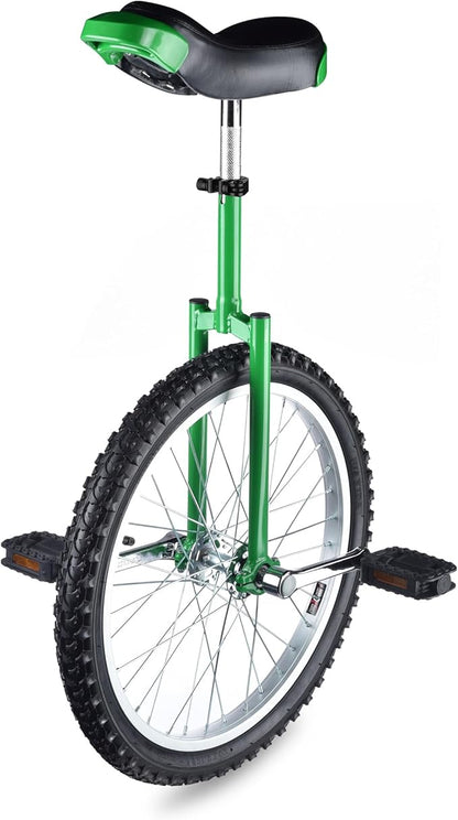 AW 16/18/20/24 Inch Wheel Outdoor Unicycle Adjustable Seat Exercise Bicycle Fit Adults Kids Outdoor Sports Fitness Exercise, for Choice