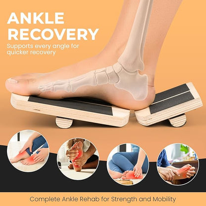 Ankle Balance Board & Foot Strengthener – Single Leg Stability Trainer for Physical Therapy, Sprain Recovery, Plantar Fasciitis Relief & Balance Training