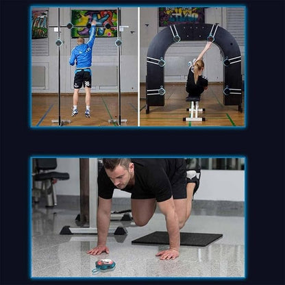 Agile Fitness Light, Reaction Training Lamp with Display Screen, Adjustable Sensing Distance and Support Double Data Statistics, Accurate Counting and Easy to Install, for Basketball Andf Soccer
