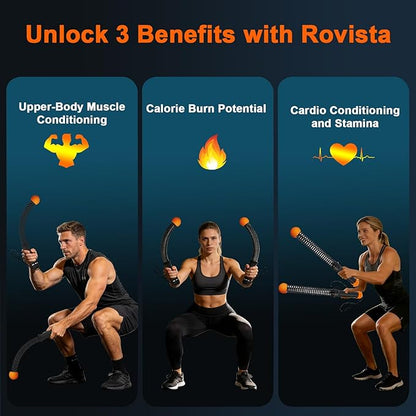 Ropeless Battle Ropes, Weights Cordless Battle Ropes for Home Gym with Workout Gloves, Weighted Exercise Equipment for Low-Impact Workout, Strength & HIIT, for Men & Women (Black)