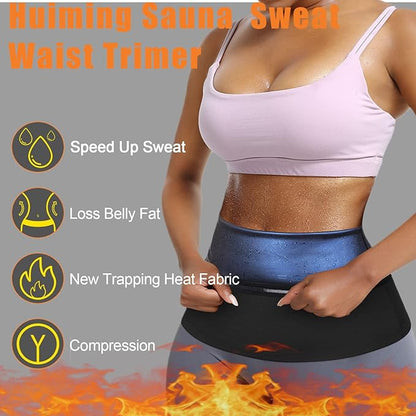 huiming Sauna Suit Waist Trimmer for Women Waist Trainer sweat band for stomach Belt Lower Belly Plus Size