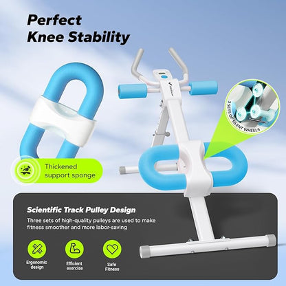MERACH Ab Machine, Ab Workout Equipment, Adjustable Ab Trainer Machine for Abs Workout at Home Gym, Foldable, Knee Protection, Abdominal Trainer for Stomach Workout