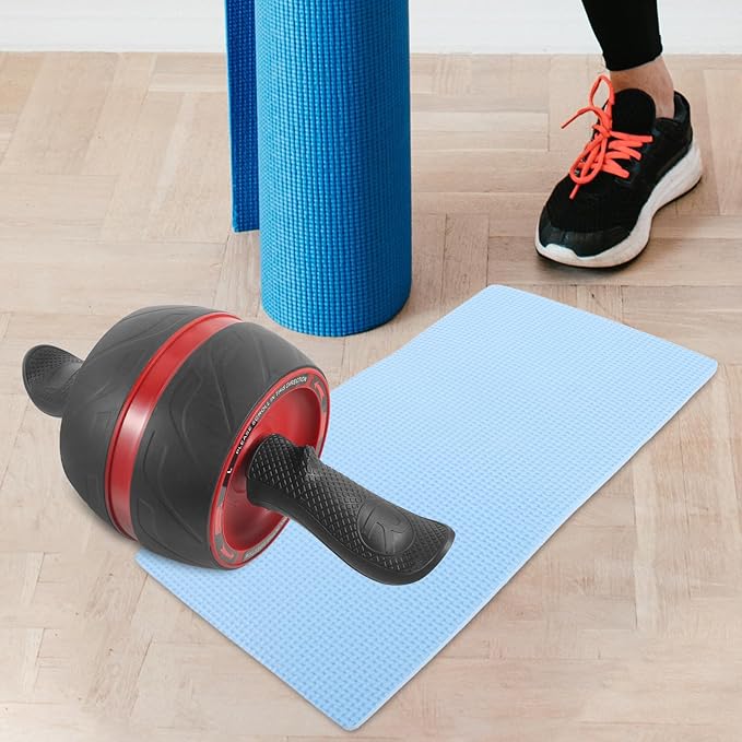 Kichvoe Ab Roller Wheel Fitness Roller Core Trainer with Automatic Rebound, Sturdy Home Exercise Equipment for Men and Women Abdominal Workout